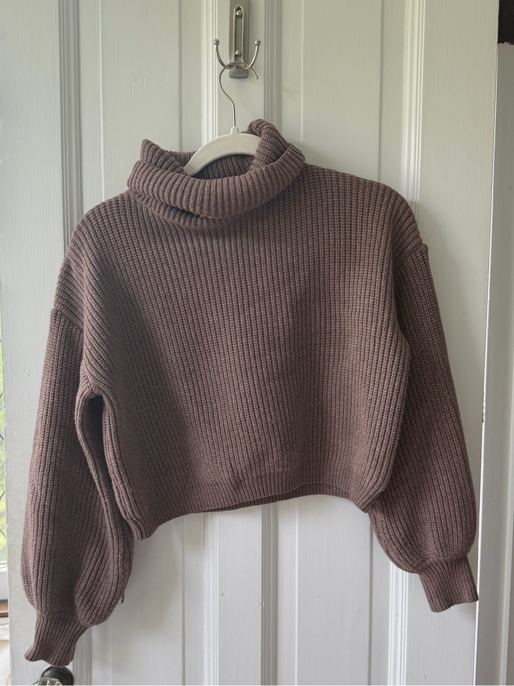 Princess Polly Cropped Turtleneck Sweater in Brown
